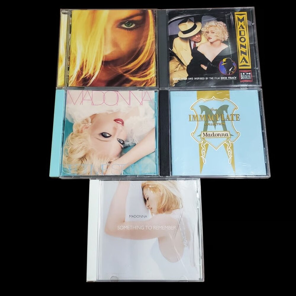 Madonna CDs Lot Erotica Like a Virgin Material Girl Papa Don't Preach Vogue
